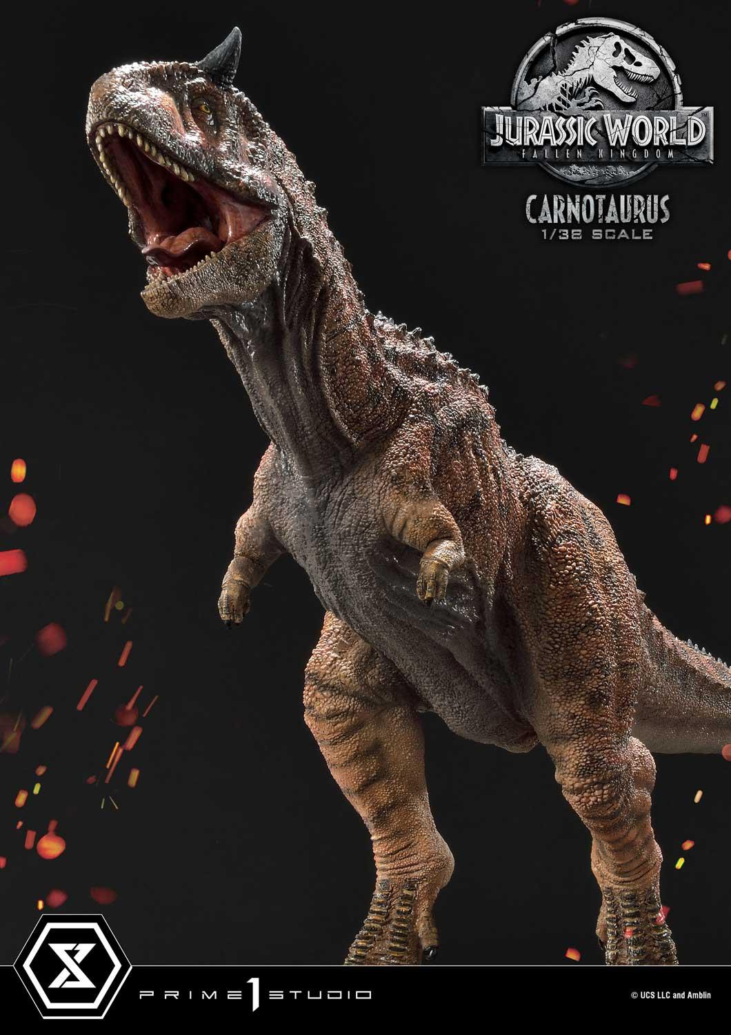 JURASSIC WORLD FALL KING. - Carnotaurus - Statuette '16x33x14cm' :  : Figurine Prime 1 Studio Jurassic Park