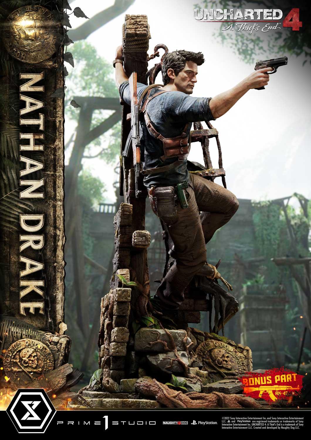 Estátua Nathan Drake vs Thief: Uncharted 4: A Thief's End Escala 1