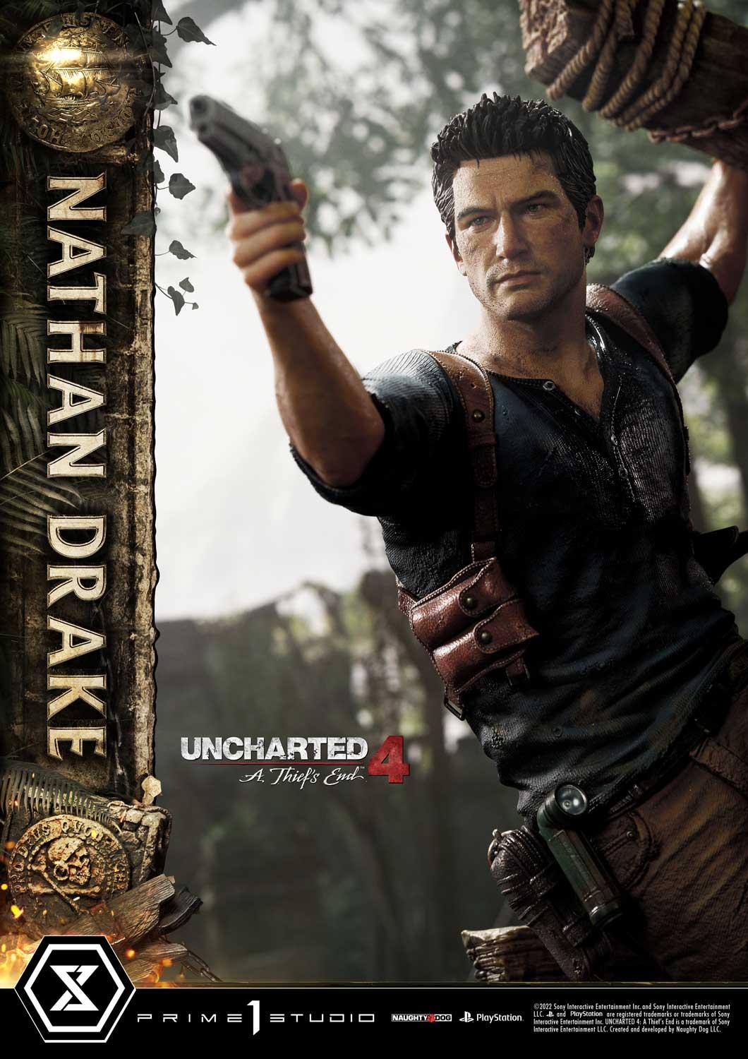Quadro Poster Gamer Uncharted 4 Nathan Drake Moldura A3